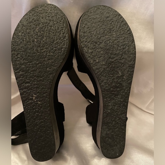 ALL SAINTS Suede Leather Wedge Sandals - Picture 8 of 8
